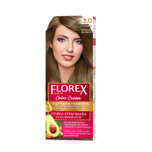 Patvarūs plaukų dažai "FLOREX" 3.0 (Rusvi)